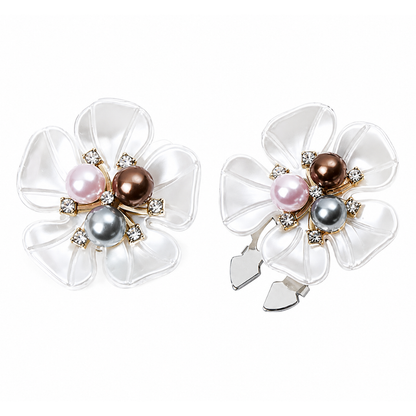 Pares de Cubrebotones Flor de Perlas